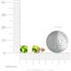 4 - Alina Peridot (6.50 mm) Solitaire Stud Earrings 