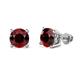 1 - Alina Red Garnet (6.50 mm) Solitaire Stud Earrings 