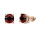 1 - Alina Red Garnet (6.50 mm) Solitaire Stud Earrings 