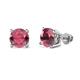 1 - Alina Rhodolite Garnet (6.50 mm) Solitaire Stud Earrings 