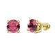 1 - Alina Rhodolite Garnet (6.50 mm) Solitaire Stud Earrings 