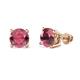 1 - Alina Rhodolite Garnet (6.50 mm) Solitaire Stud Earrings 