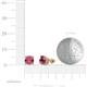 4 - Alina Rhodolite Garnet (6.50 mm) Solitaire Stud Earrings 