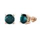 1 - Alina London Blue Topaz (6.50 mm) Solitaire Stud Earrings 
