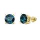 1 - Alina Blue Diamond (6 mm) Solitaire Stud Earrings 