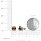4 - Alina Smoky Quartz (6.50 mm) Solitaire Stud Earrings 