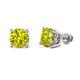 1 - Alina Yellow Diamond (6.50 mm) Solitaire Stud Earrings 