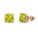 1 - Alina Yellow Diamond (6.50 mm) Solitaire Stud Earrings 