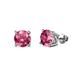 1 - Alina Pink Tourmaline (5mm) Solitaire Stud Earrings 