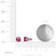 4 - Alina Pink Tourmaline (5mm) Solitaire Stud Earrings 