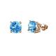 1 - Alina Blue Topaz (5mm) Solitaire Stud Earrings 
