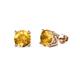 1 - Alina Citrine (5mm) Solitaire Stud Earrings 