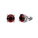 1 - Alina Red Garnet (5mm) Solitaire Stud Earrings 