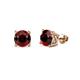 1 - Alina Red Garnet (5mm) Solitaire Stud Earrings 