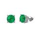 1 - Alina Emerald (5mm) Solitaire Stud Earrings 