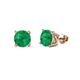 1 - Alina Emerald (5mm) Solitaire Stud Earrings 