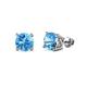 1 - Alina Blue Topaz (5.5mm) Solitaire Stud Earrings 