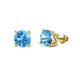 1 - Alina Blue Topaz (5.5mm) Solitaire Stud Earrings 