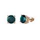 1 - Alina London Blue Topaz (5.5mm) Solitaire Stud Earrings 