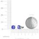 3 - Alina Tanzanite (5.5mm) Solitaire Stud Earrings 