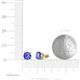 3 - Alina Tanzanite (5.5mm) Solitaire Stud Earrings 