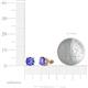 3 - Alina Tanzanite (5.5mm) Solitaire Stud Earrings 