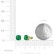 3 - Alina Emerald (5.5mm) Solitaire Stud Earrings 