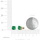 3 - Alina Emerald (5.5mm) Solitaire Stud Earrings 