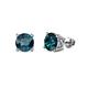 1 - Alina Blue Diamond (5.5mm) Solitaire Stud Earrings 