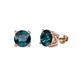 1 - Alina Blue Diamond (5.5mm) Solitaire Stud Earrings 