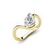 5 - Oceara 1.00 ct IGI Certified Pear Shape Lab Grown Diamond Women Wave Solitaire Engagement Ring 