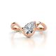 1 - Oceara 1.00 ct IGI Certified Pear Shape Lab Grown Diamond Women Wave Solitaire Engagement Ring 