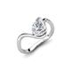 5 - Oceara 1.00 ct IGI Certified Pear Shape Lab Grown Diamond Women Wave Solitaire Engagement Ring 