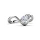 6 - Oceara 1.00 ct IGI Certified Pear Shape Lab Grown Diamond Women Wave Solitaire Engagement Ring 
