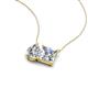3 - Zara 2.00 ctw IGI Certified Pear and Princess Shape Lab Grown Diamond Toi Et Moi Women Pendant Necklace 