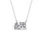 1 - Zara 2.00 ctw IGI Certified Pear and Princess Shape Lab Grown Diamond Toi Et Moi Women Pendant Necklace 