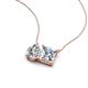 3 - Zara 2.00 ctw IGI Certified Pear and Princess Shape Lab Grown Diamond Toi Et Moi Women Pendant Necklace 