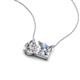 3 - Zara 2.00 ctw IGI Certified Pear and Princess Shape Lab Grown Diamond Toi Et Moi Women Pendant Necklace 