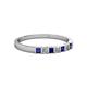 2 - Abila Blue Sapphire and Diamond Wedding Band 