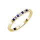 1 - Abila Blue Sapphire and Diamond Wedding Band 
