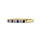 3 - Abila Blue Sapphire and Diamond Wedding Band 