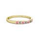 2 - Abila Pink Tourmaline and Diamond Wedding Band 