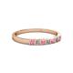 2 - Abila Pink Tourmaline and Diamond Wedding Band 