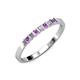 1 - Abila Amethyst and Diamond Wedding Band 