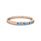 2 - Abila Blue Topaz and Diamond Wedding Band 