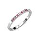 1 - Abila Rhodolite Garnet and Diamond Wedding Band 