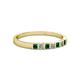 2 - Abila Emerald and Diamond Wedding Band 