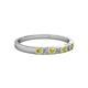 2 - Abila Yellow and White Diamond Wedding Band 