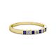 2 - Abila Blue Sapphire and Diamond Wedding Band 