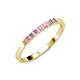 1 - Abila Pink Sapphire and Diamond Wedding Band 